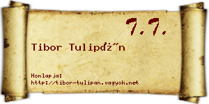 Tibor Tulipán névjegykártya